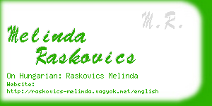 melinda raskovics business card